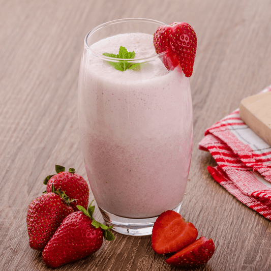 aardbeien smoothie-maken zonder yoghurt