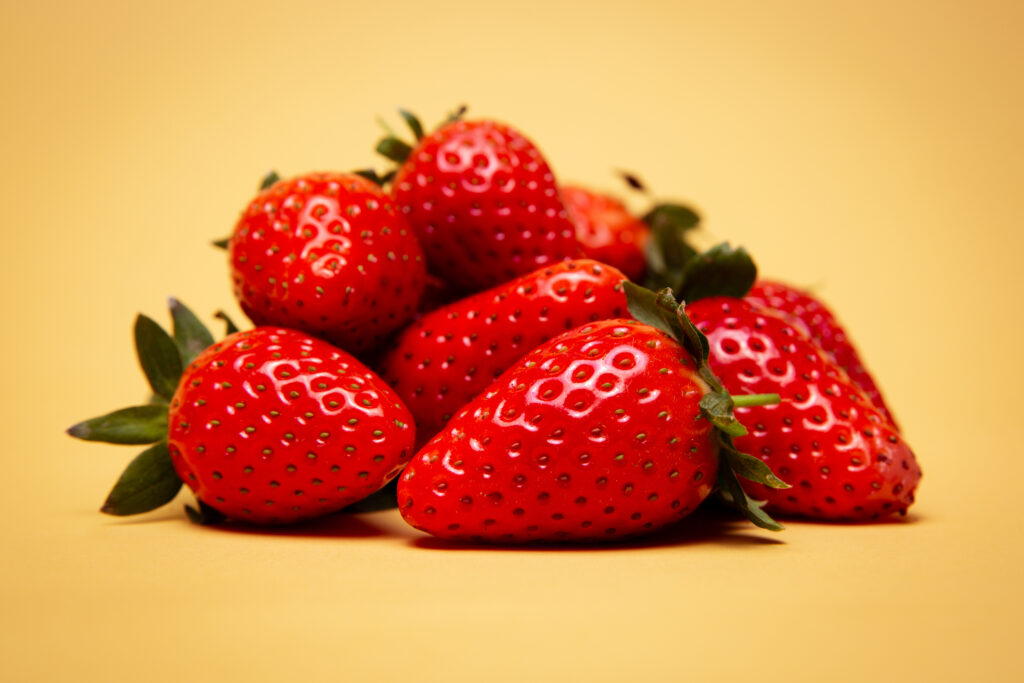 Strawberries, aardbeiden op een stapel